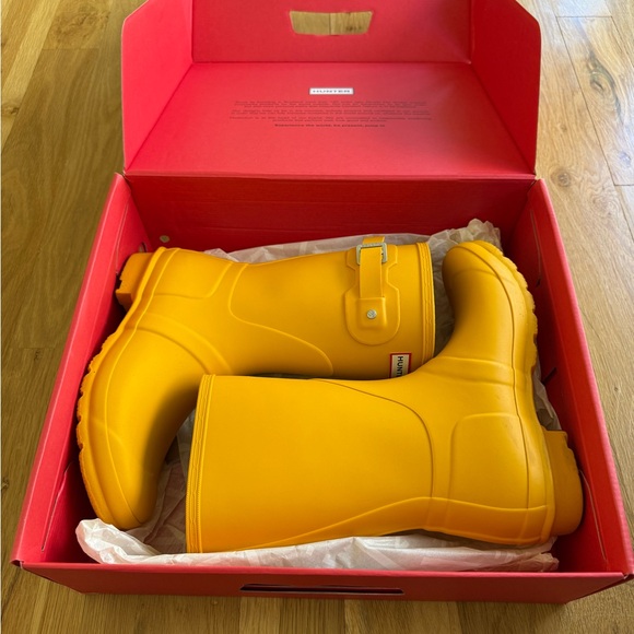 Hunter Yellow Rain Boots Women’s Size 9 Wellies - Picture 2 of 9